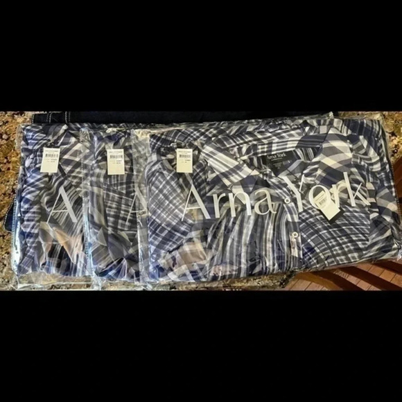 Arna York blue white dress sheer cover over camisole dress various plus size NWT - Picture 6 of 12